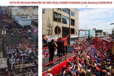 ¡AY, NICO! Las imágenes que revelan el escaso apoyo a Maduro en inicio de su campaña (+Da pena ajena)