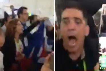 ¡VÉALO! Lo que decía el penoso grupo de cubanos que saboteó evento previo a la Cumbre de las Américas (+Video)