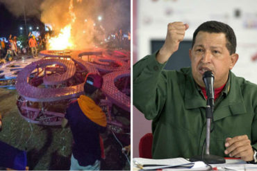 ¡SIN MIEDO! Aseguran que manifestantes tumbaron monumento de Chávez en Nicaragua (Foto+Video)