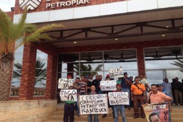 ¡SE HARTARON! Trabajadores petroleros en Anzoátegui manifestaron su descontento en contra de Petropiar (fueron despedidos ilegalmente)