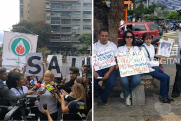 ¡SALIERON A LA CALLE! Pacientes con Parkinson protestaron en su día para exigir el derecho a la salud (+Fotos y videos)