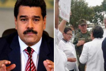 ¡LE SABOTEARON LA FIESTA! Protesta de médicos en San Félix por falta de insumos marcó inicio de campaña de Maduro