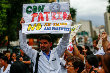 ¡SEPA! Sector salud sigue en protesta: se concentraron en el hospital Vargas (exigen cumplimiento del contrato colectivo)