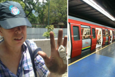 ¡HECHO EN REVOLUCIÓN! Usuarios del Metro de Caracas caminaron en el subterráneo por vagón accidentado (+Para no perder la costumbre)