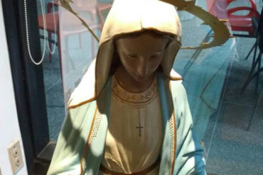 ¡ATENCIÓN! Desmienten robo de imagen de Virgen La Milagrosa en plaza Altamira