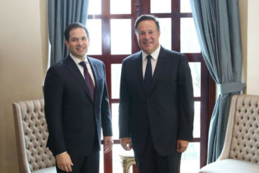 ¡SEPA! Marco Rubio visitó Panamá y habló con Varela sobre el tema Venezuela