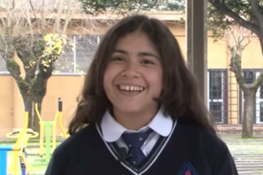 ¡QUÉ ORGULLO! Niña venezolana sorprendió a Chile tras ganar un concurso de historia (+Video)