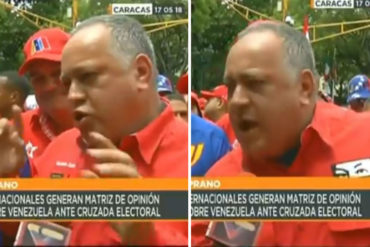 ¡VÉALO! El toma y dame entre una periodista de la BBC y Diosdado en plena concentración chavista (+Videos)