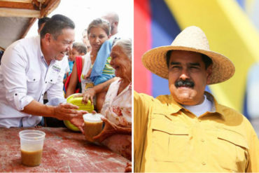 ¡ASÍ VA LA CAMPAÑA! Bertucci busca votos regalando sopas y Maduro pide al chavismo «unión» (+Fotos)