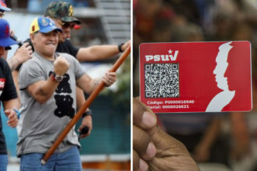 ¡LO QUE FALTABA! Maradona se sacó el carnet del Psuv (+Foto)