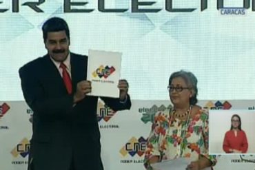 ¡ÚLTIMA HORA! CNE proclamó a Nicolás Maduro como presidente para el período 2019 – 2025 (+Video)