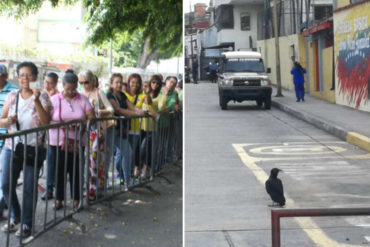 ¡QUÉ DIFERENCIA! La cola de colombianos en el consulado de Caracas, más larga que la de cualquier centro el #20May en Venezuela (+Foto comparativa)