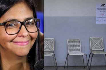 ¡SE PASÓ! Delcy Rodríguez dijo que no cerrarían aun los centros por aun «hay muchas personas en cola para votar”