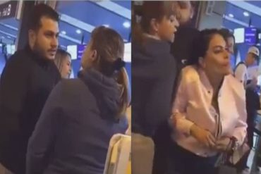 ¡QUÉ FUERTE! Escándalo en un aeropuerto de Colombia: una mujer descubrió a su esposo de vacaciones con su amante (+Video)