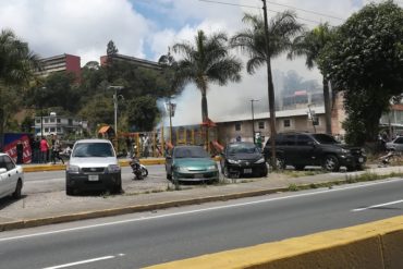 ¡ATENCIÓN! Reportan un incendio en depósitos Full Flores en San Antonio de Los Altos #31May (+Video)