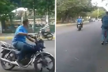 ¡MIRE! Motorizados amedrentaron al equipo de VPI tv en Maracaibo (+Video)