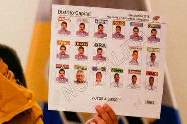 ¡EL CHISTE DEL DÍA! Maduro aparece 10 veces en el tarjetón electoral que presentó el CNE (+Foto)