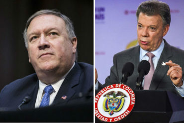 ¡SOLIDARIDAD! Pompeo reafirmó al presidente Santos el compromiso de EEUU para ayudar a refugiados venezolanos