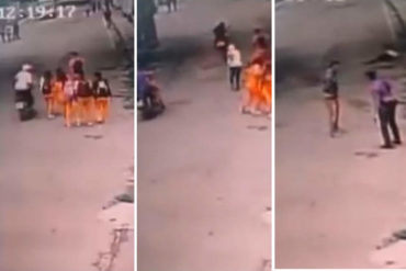 ¡IMPACTANTE! Así fue como unos estudiantes de Los Teques se salvaron en la raya de ser víctimas de robo (+Video)