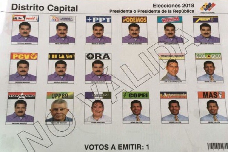 ¡VÉALO! Este es el insólito tarjetón electoral que se usará en las