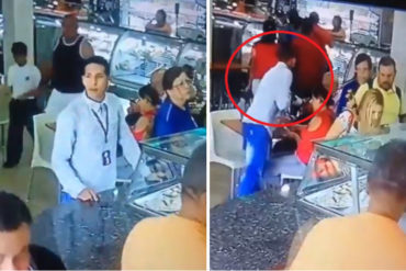 ¡HAMPA DESATADA! Encamisado, con iphone y carnet de empleado: Así asaltó hampón en una panadería en Los Chaguaramos (+Video)