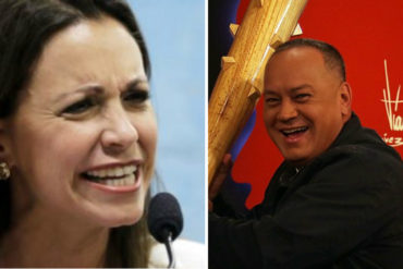 ¡QUÉ MISERABLE! Diosdado Cabello:  «Lo que quedaba de María Corina quedó guindando» (+Video)