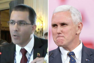 ¡LLORA, PUES! Arreaza acusó a Mike Pence de extorsionar a los países para que apoyarán la resolución en la OEA (+Video)