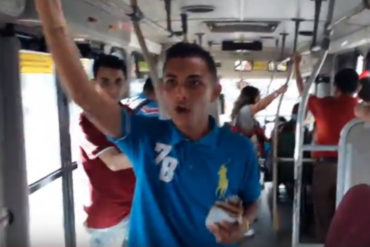 ¡VÉALO! Venezolano amenaza a otro con llamarle a Migración por repartir billetes en autobús en Colombia: “Abusador, mentiroso” (+Video)