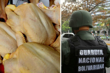 ¡QUÉ VERGÜENZA! Así alardea la GNB en Twitter por recibir un kilo de pollo (+Foto)