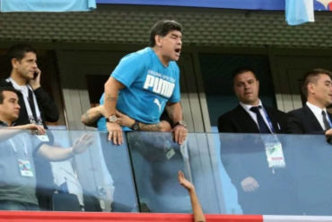 ¡ENTÉRESE! Maradona fue atendido de emergencia tras victoria de Argentina (al parecer se le bajó la presión) (+Foto)