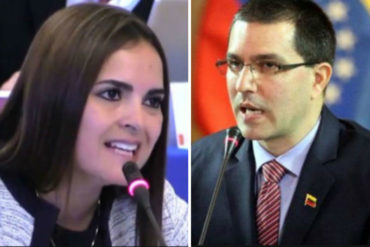 ¡VÉALO! Tamara Sujú le da hasta con el tobo a Jorge Arreaza por arremeter contra Iván Duque: “¡Cómplice y  sinvergüenza!”