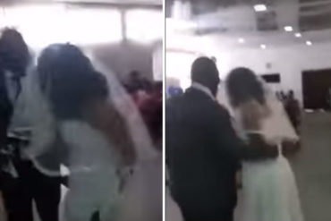 ¡QUE LOCURA!  Esta mujer se vistió de novia para impedir la boda de su ex novio (+Video)