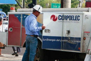 ¡DEBE SABERLO! Corpoelec reporta falla eléctrica en varios estados del país este #27Jul