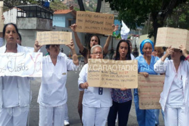 ¡MADURO, ES CONTIGO! ¿El aumento pa’ cuando?: la consigna de los enfermeros en tercer día de paro nacional (+Video)