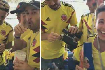 ¡POR ABUSADOR! Avianca despidió al hombre que ingresó licor en binoculares a estadio en el partido Colombia–Japón