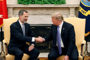 ¡SE PONE BUENA LA COSA! Rey Felipe VI pide ayuda a Trump para restablecer la democracia en Venezuela (+Video)