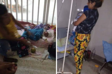 ¡INHUMANO! Niños fueron atendidos en el piso del Hospital Uyapar de Puerto Ordaz por falta de camas