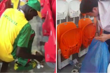 ¡DANDO EJEMPLO! Lo que hicieron fanáticos japoneses y de Senegal luego de ver triunfar a sus equipos en el Mundial (VIDEOS)