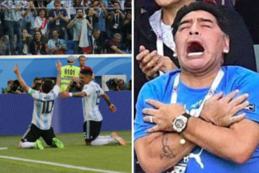 ¡QUÉ RISA! Maradona armó un show en el juego de Argentina y las redes no lo perdonaron (+Memes +Videos)