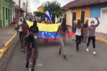 ¡SE LO MOSTRAMOS! En Nicaragua los jóvenes ondean la bandera de Venezuela en solidaridad (+Video)