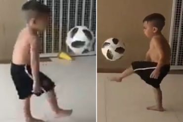 ¡INCREÍBLE! El pequeño que juega fútbol y te dejará con la boca abierta (+Video +para el próximo mundial)