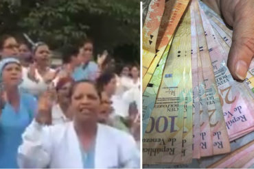 ¡SUELDOS DE HAMBRE! “Con 600 mil bolívares no se come”: gritaron enfermeras del hospital El Algodonal en paro convocado por el gremio (+Video)