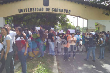 ¡ENTÉRESE! Estudiantes, trabajadores y autoridades de la Universidad de Carabobo salieron a la calle a protestar