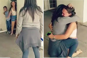 ¡PARA LLORAR! El conmovedor reencuentro entre madre e hija luego de tres años sin verse por la crisis (+Video)