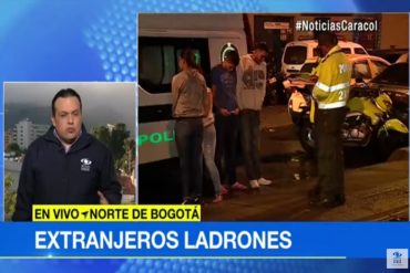 ¡SE LO CONTAMOS! Detuvieron a cuatro venezolanos por robar un bar en Bogotá (+Video)