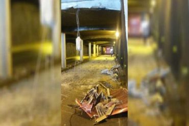 ¡QUÉ PELIGRO! Vea los destrozos que causó un autobús Yutong en el túnel de la avenida Bolívar (+Fotos)