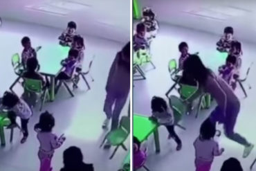 ¡QUÉ CRUELDAD! Video registró el despreciable comportamiento de una maestra con una niña