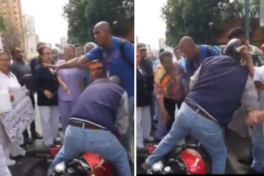 ¡QUÉ ABUSO! Denuncian que motorizado intentó arrollar a enfermeras de la Maternidad Concepción Palacios (+Video)