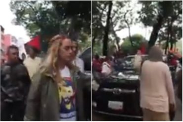 ¡URGENTE! Al grito de «vende patria y asesina” colectivos atacaron verbalmente a Lilian Tintori a las afueras del MP (+Video)