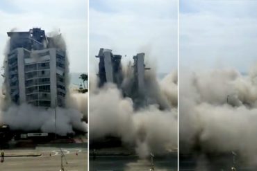 ¡MÍRALO! El impresionante momento en el que colapsa un edificio en Miami Beach (+Video de impacto)